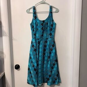 Voodoo Vixen Sleeveless Square Neck Pin‎ Up Dress Small